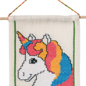 Enhörning – broderikit (16×18 cm)