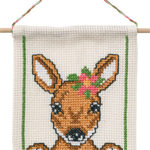 Rådjur – broderikit (16×18 cm)