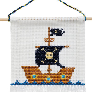 Piratkepp – broderikit (16×18 cm)