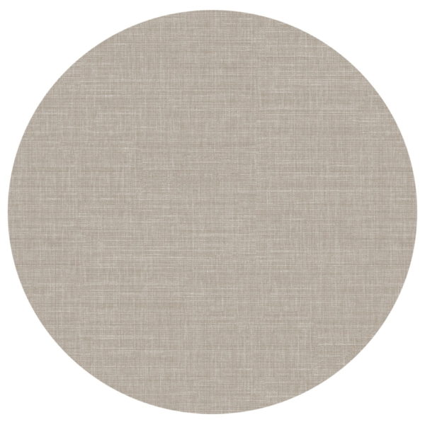 Rund vaxduk linnelook/beige (Ø140 cm)