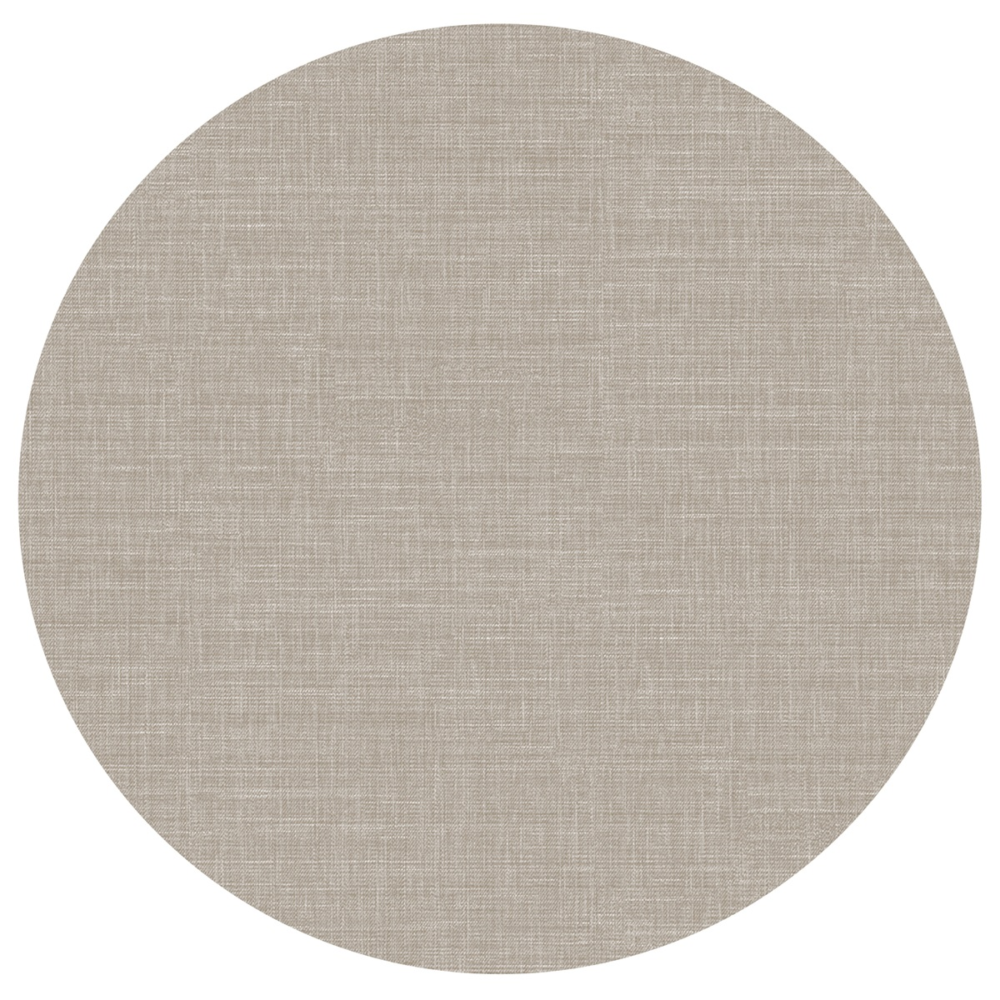 Rund vaxduk linnelook/beige (Ø140 cm)