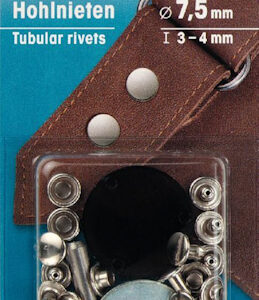 Lädernitar 7,5 mm silver (20 st)