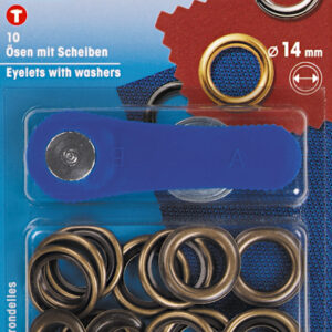 Öljetter 14 mm antik mässing (10 st)