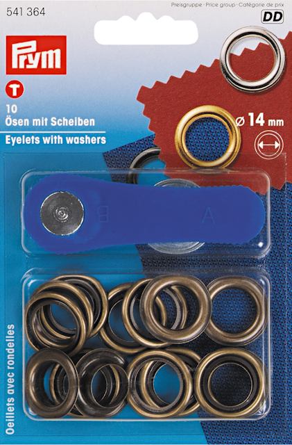 Öljetter 14 mm antik mässing (10 st)