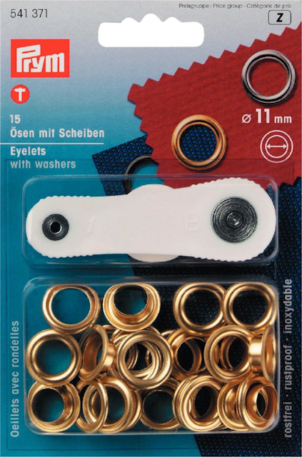 Öljetter 11 mm förgyllda (15 st)