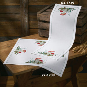 Flugsvamp – bordslöpare broderikit (40×80 cm)