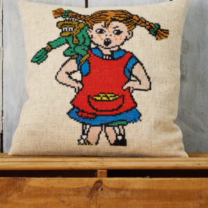 Pippi & Hr. Nilsson – broderikit (40×40 cm)