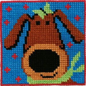 Hund – barnstramaj (25×25 cm)