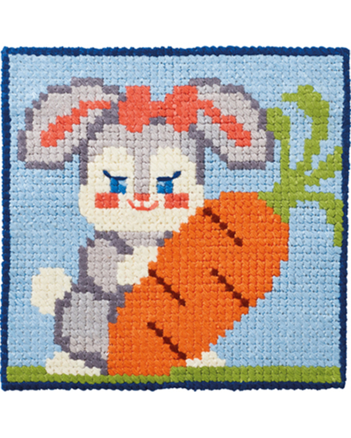Kanin med stor morot – barnstramaj (25×25 cm)