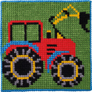Traktor – barnstramaj (25×25 cm)