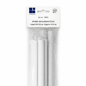 Dubbel gardinstång (180–320 cm)