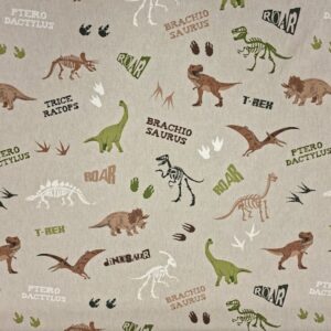 Dinosaur Wild Linenlook Half Panama tyg