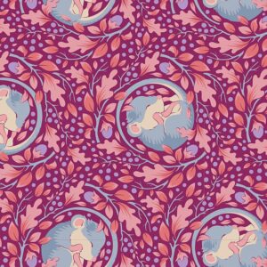 Tilda hibernation slumbermouse plum bomullstyg