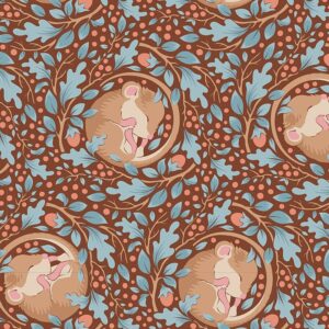Tilda hibernation slumbermouse hazel bomullstyg