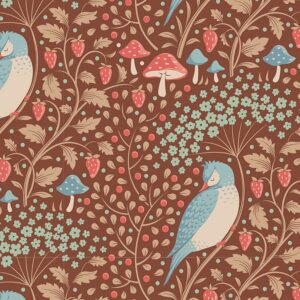 Tilda hibernation sleepybird pecan bomullstyg