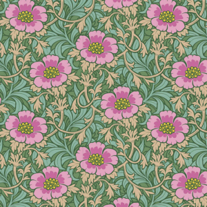 Tilda hibernation winterrose sage bomullstyg