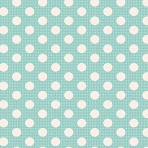 Tilda dots teal bomullstyg