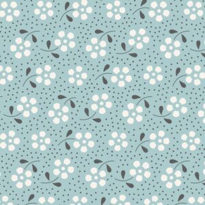 Tilda Meadow Basics Meadow Teal bomullstyg