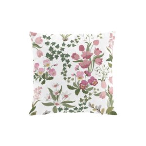 Humlegården kuddfodral rosa/grön